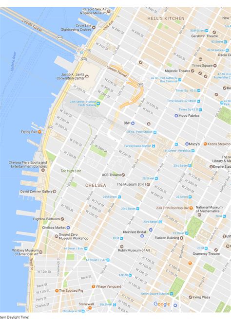 chelsea area nyc map shopping